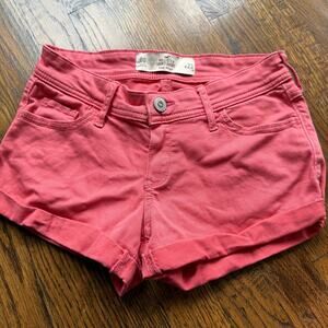 Hollister Short Shorts Womens 00 Pink Boyfriend Low Rise Stretch